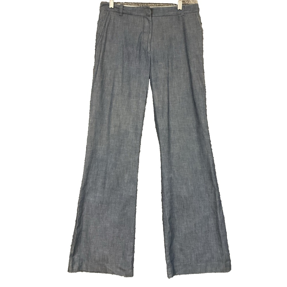 Armani Exchange Dress Pants Women's Slate Gray Career Cotton Blend Flared Sz 8